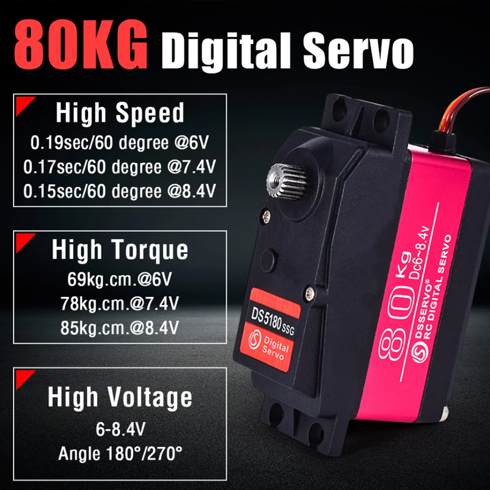 Dsservo Waterproof DS5180 80KG - Rc Hobby Shops 评论和价格